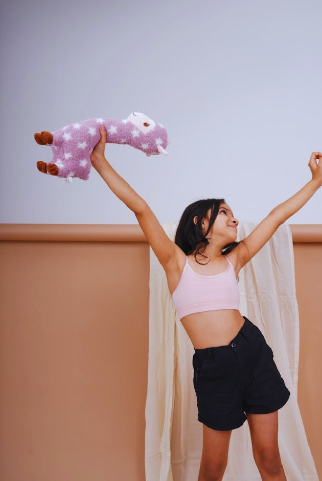 Double Layered Tween Bra - Pink