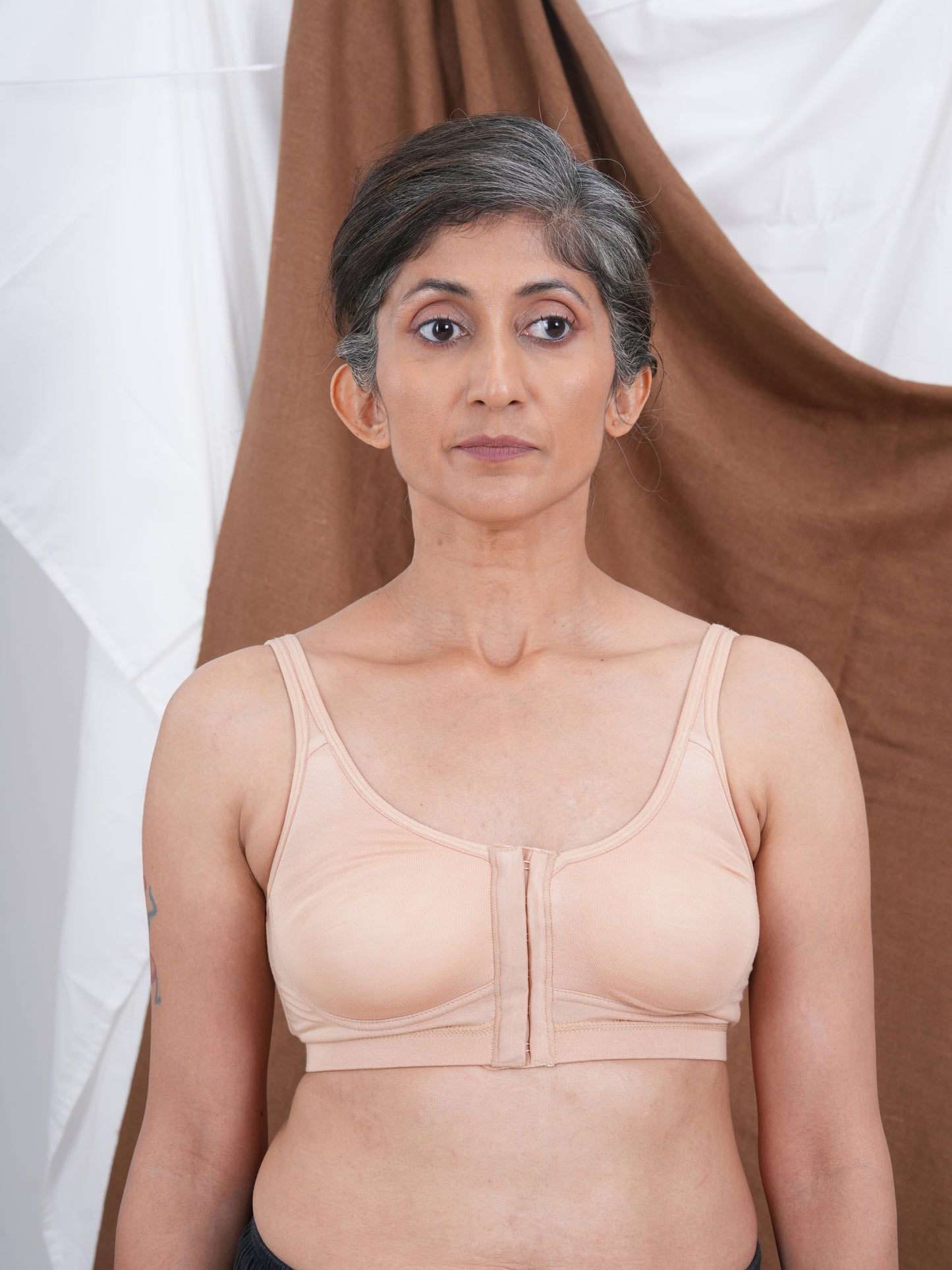 Front Open Non Padded Queen Bra - Caramel