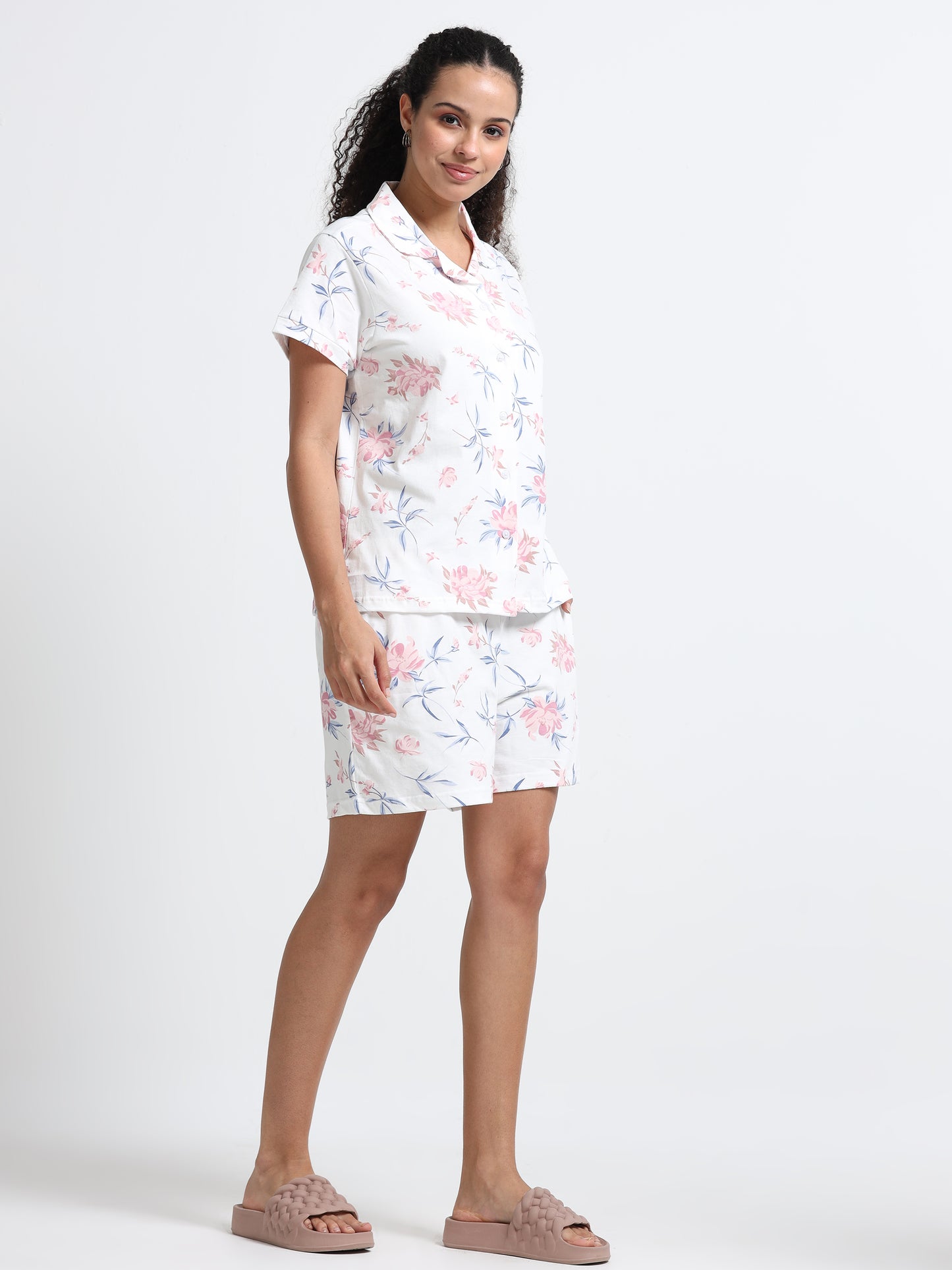 Floral White Pyjama Set