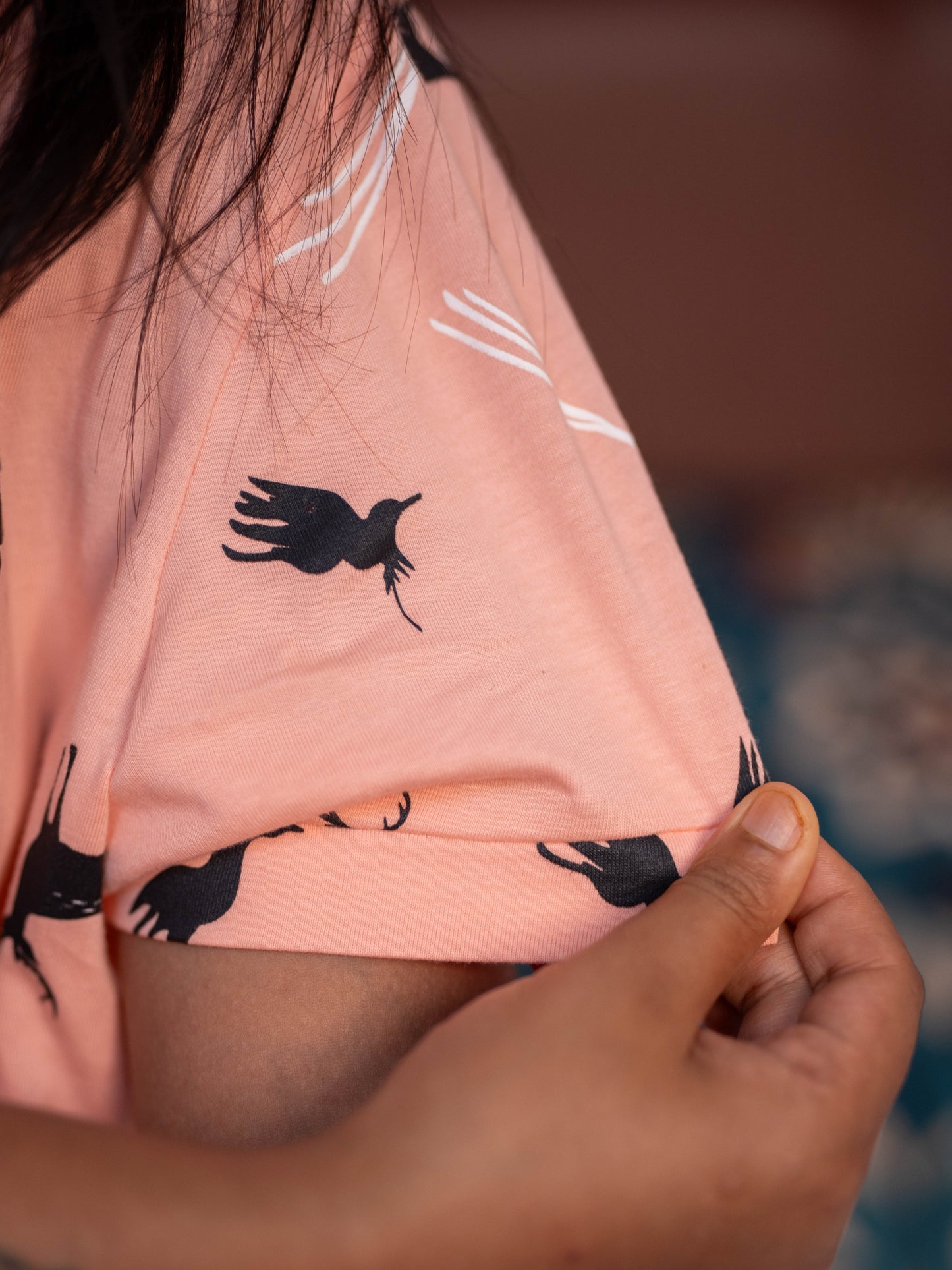 Reindeer Peach Pyjama Set