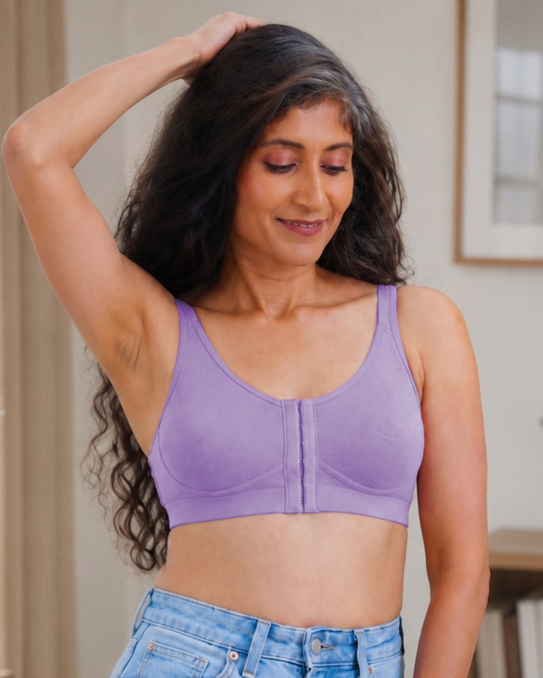 Front Open Non Padded Queen Bra (Blush)