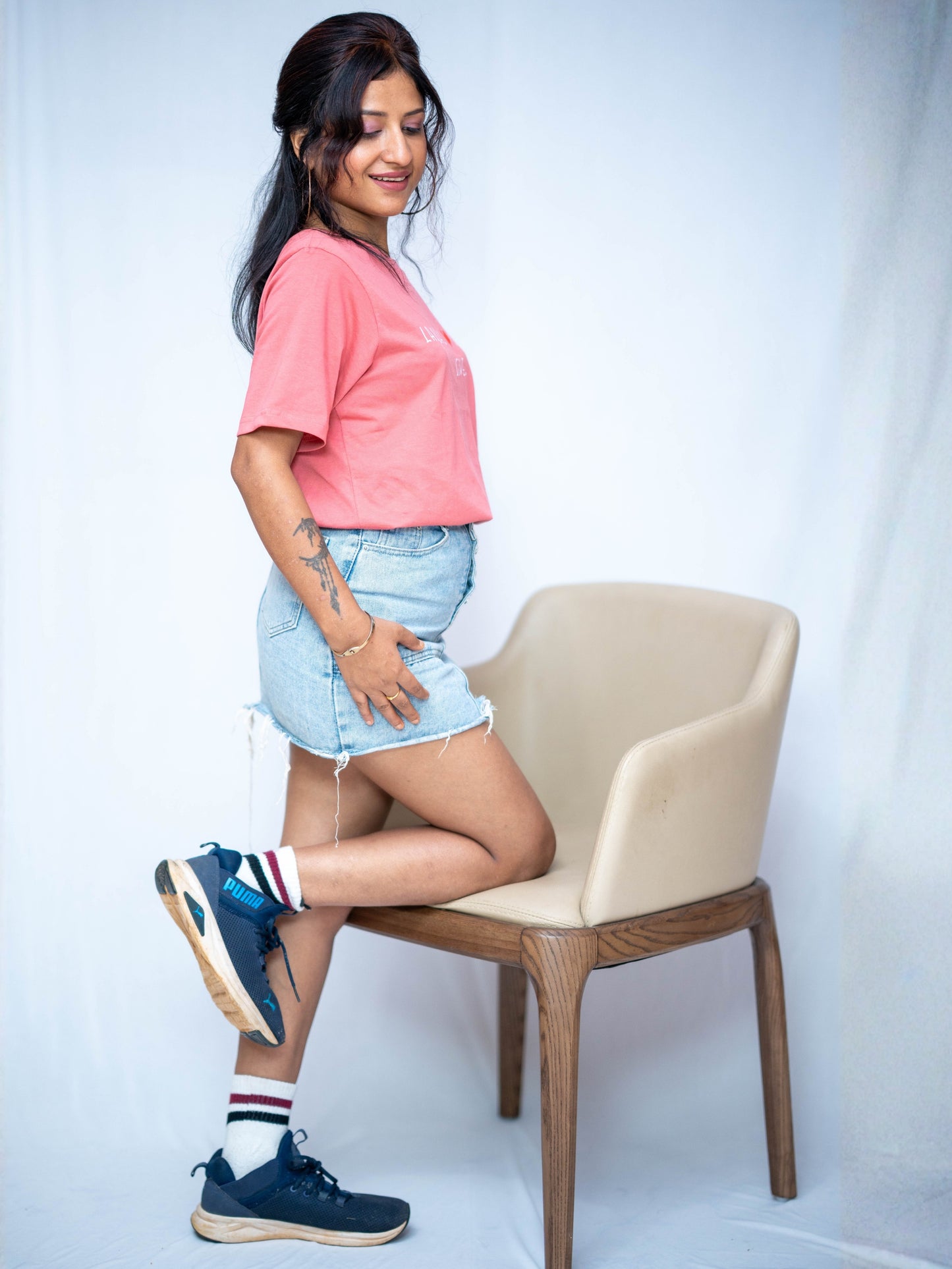 Peachy Pink Casual Tee