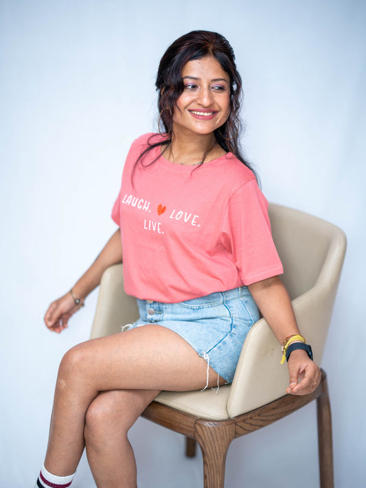 Peachy Pink Casual Tee