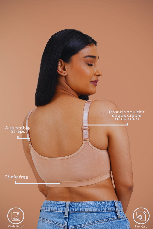Front Open Non Padded Wire-Free Comfort Diva Bra