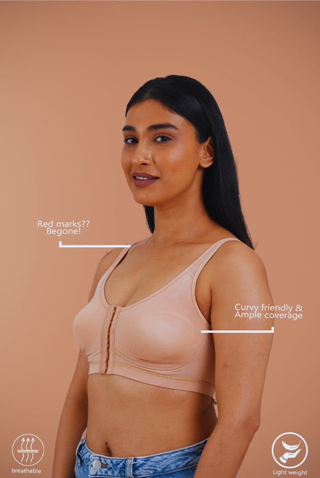 Front Open Non Padded Wire-Free Comfort Diva Bra