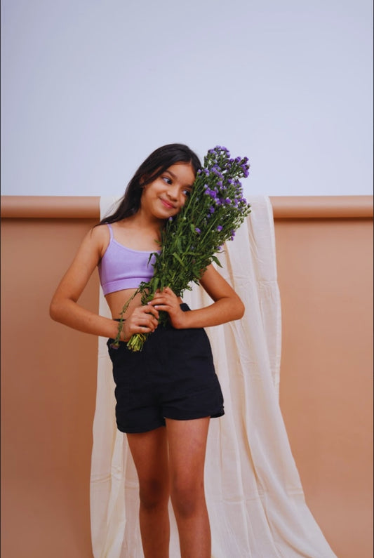 Double Layered Tween Bra - Orchid