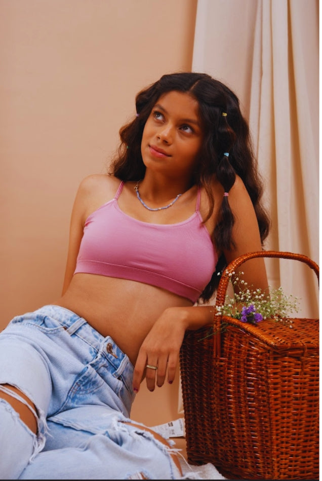 Averly Double Layered Wide Band Teenage Bra