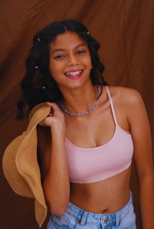 Double Layered Teenage Bra - Pink