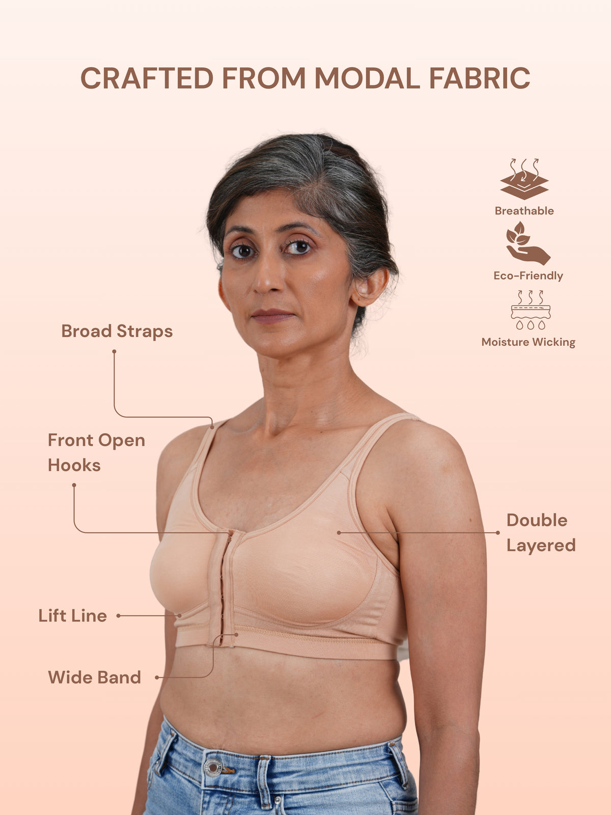 Front Open Non Padded Queen Bra (Orchid)