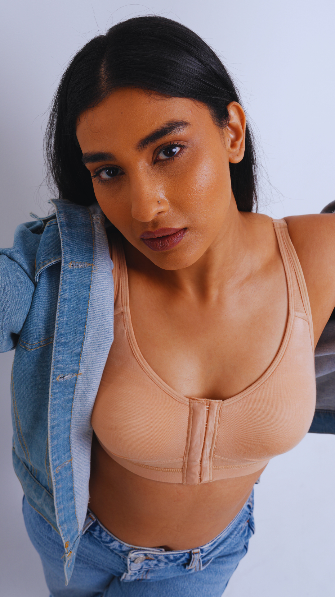 Front Open Non Padded Wire-Free Comfort Diva Bra